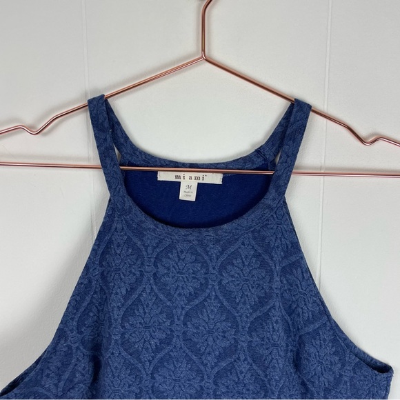 miami Navy Blue Strappy A-Line Printed Skater Dress - Picture 2 of 8